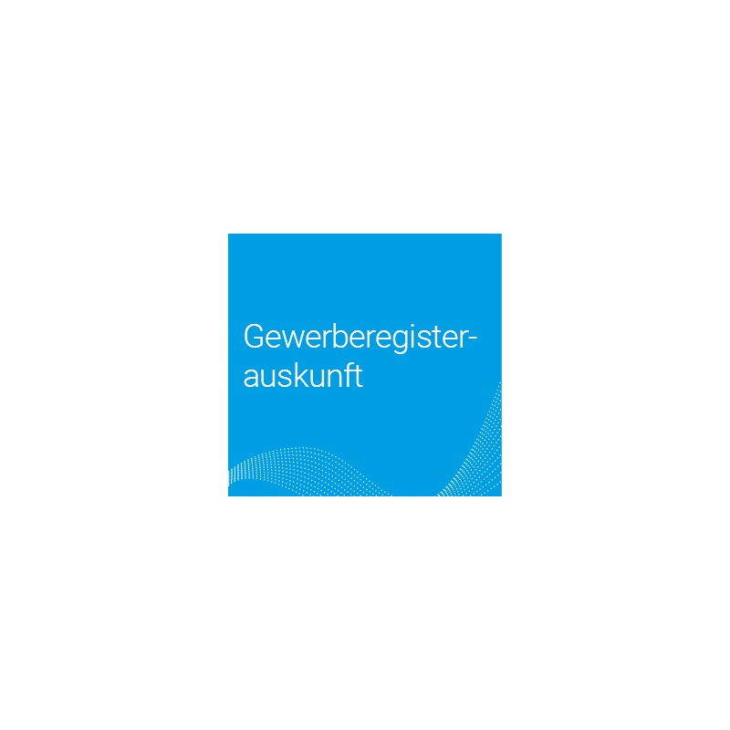 Onlineantrag Gewerberegisterauskunft