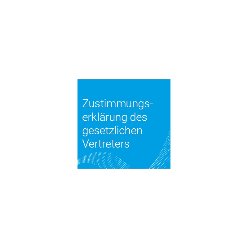 Onlineantrag Zustimmungserklärung des gesetzlichen Vertreters
